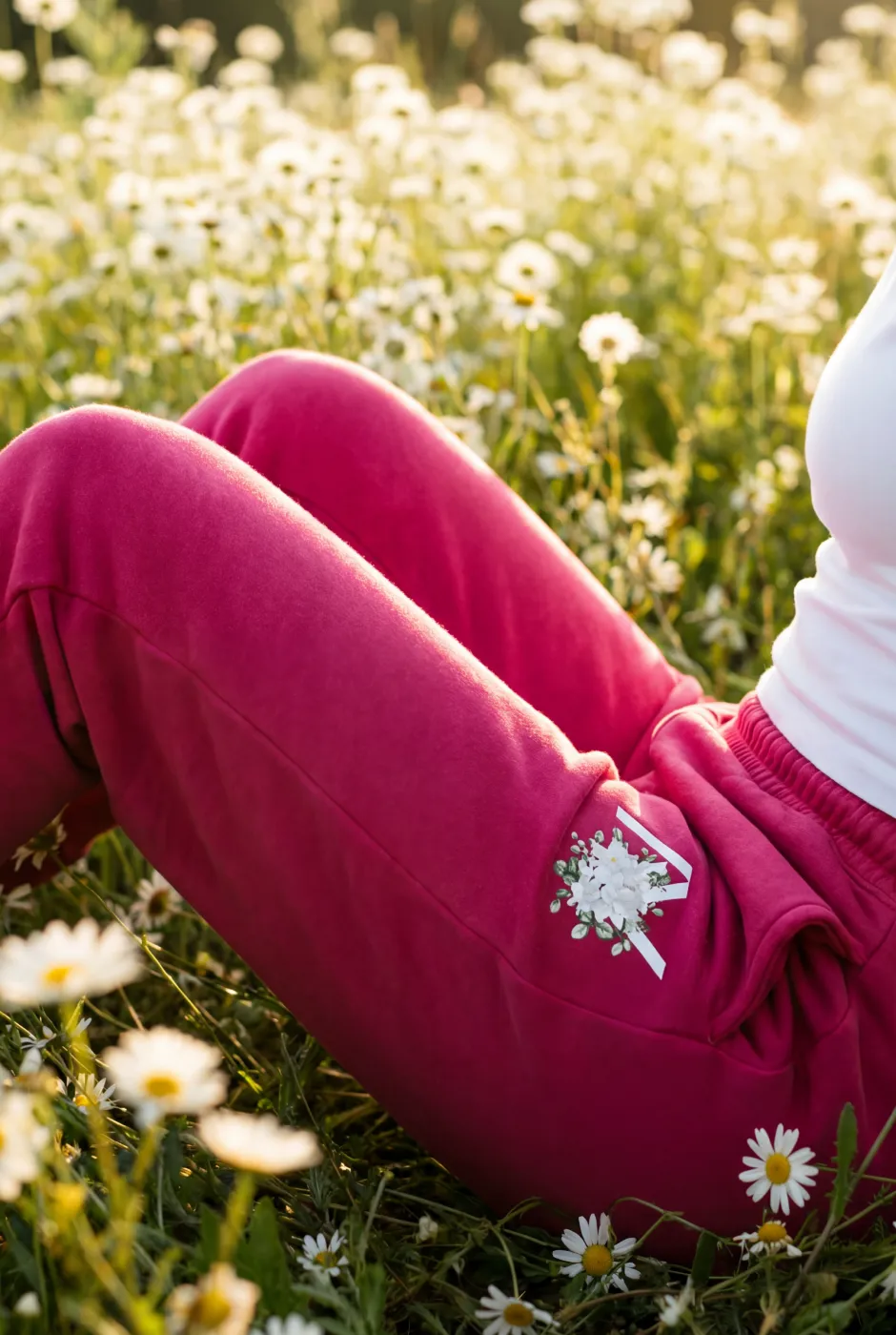 Spodnie dresowe Sweet Flower — Golden Hour