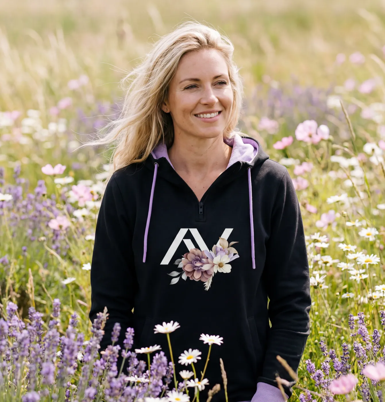 Bluza z kapturem Sweet Flower — High Noon