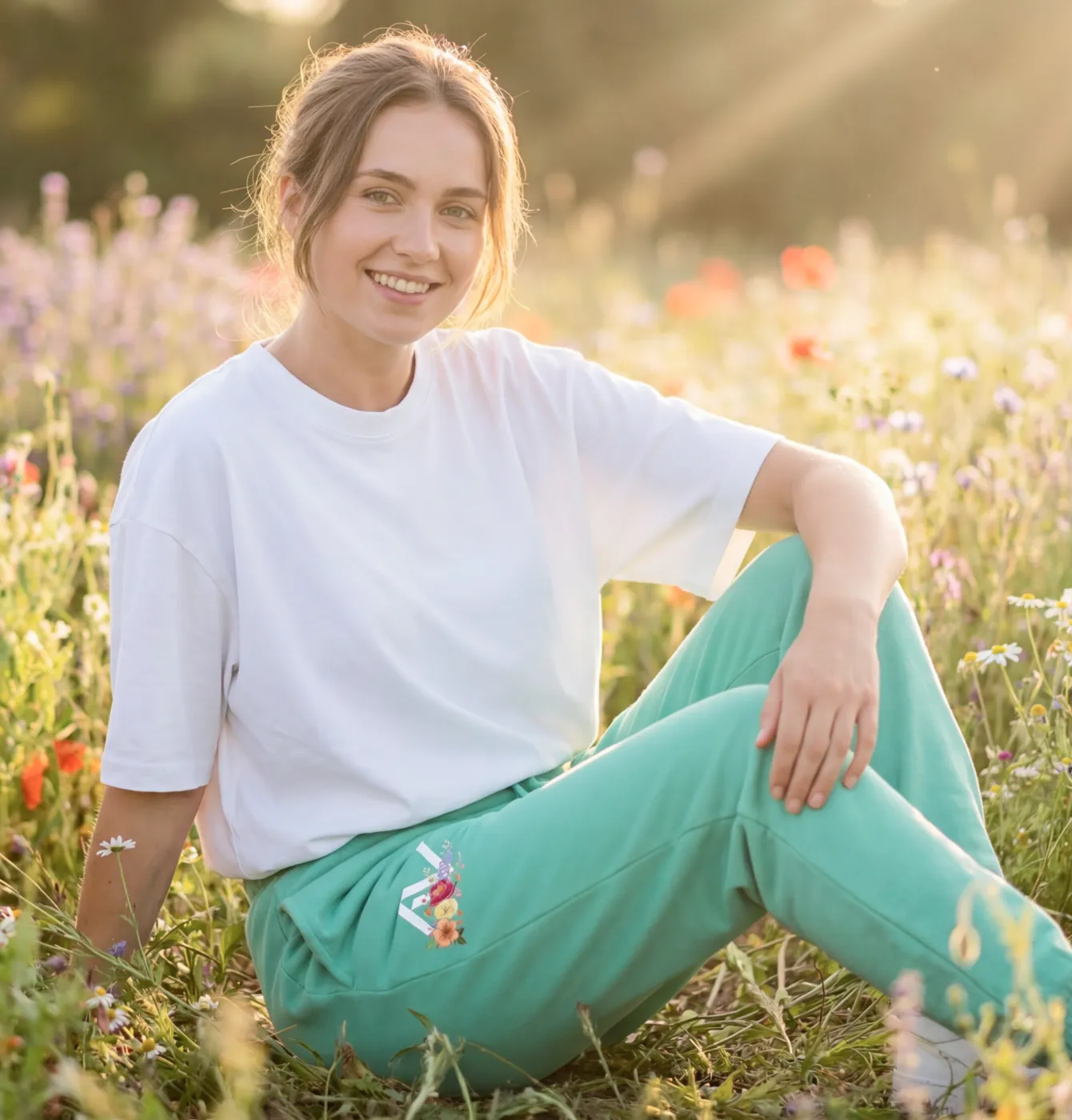 Spodnie dresowe Sweet Flower — First Light